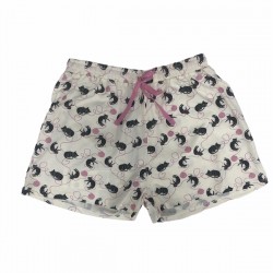 PEOPLE TREE CAT PRINT PYJAMA SHORTS
