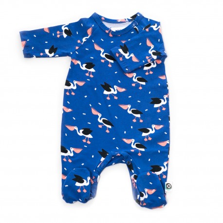 FROY & DIND JUMPSUIT OTTO WITH FEET PELICAN