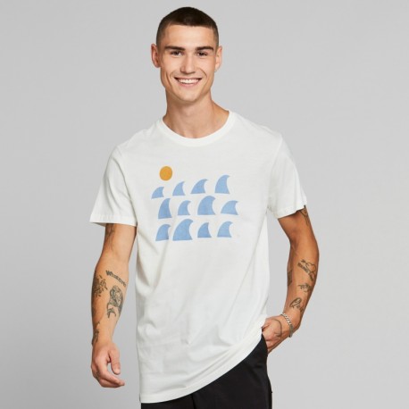 DEDICATED T-SHIRT STOCKHOM RAYS AND WAVES WHITE 