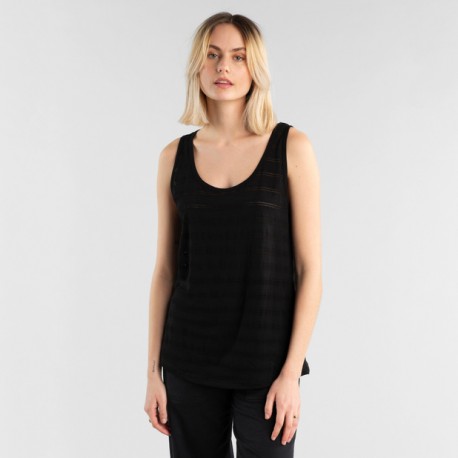 DEDICATED TOP NORA LACE JERSEY BLACK