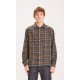 LARCH REGULAR SMALL CHECK FLANNEL SHIRT 1090 FORREST NIGHT