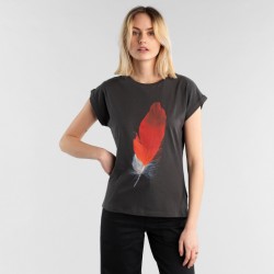 VISBY RED FEATHER CHARCOAL