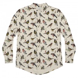 DEDICATED - SHIRT DOROTHEA AUTUMN BIRDS OFF-WHITE