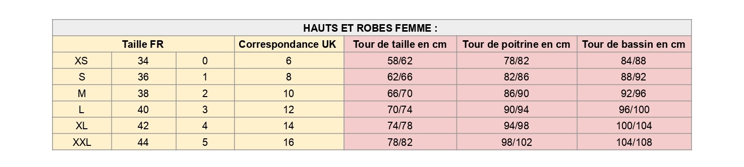 tour de cuisse femme taille 42